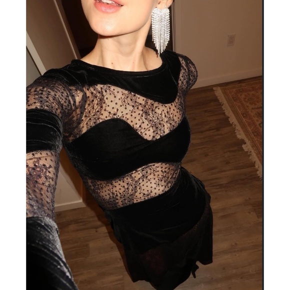 For Love and Lemons Carolyn Maxi Dress in Black Small - Picture 2 of 15